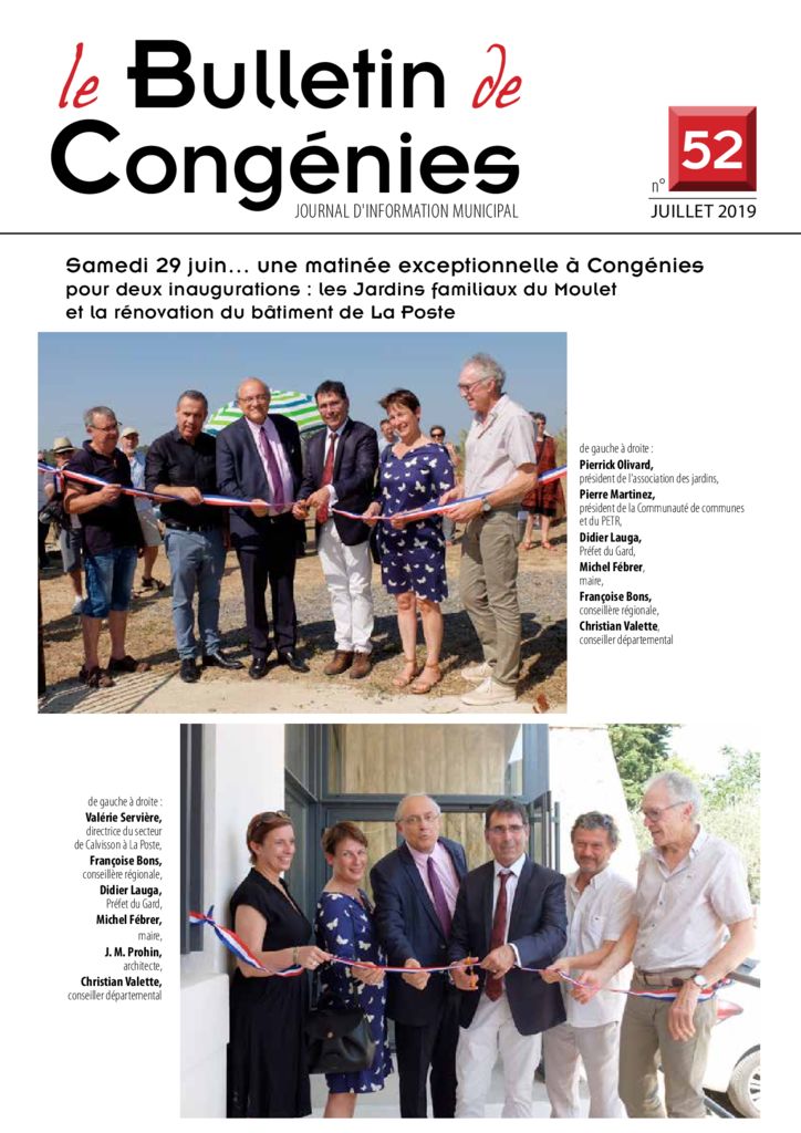 thumbnail of bulletin-Congenies-52-juillet-2019